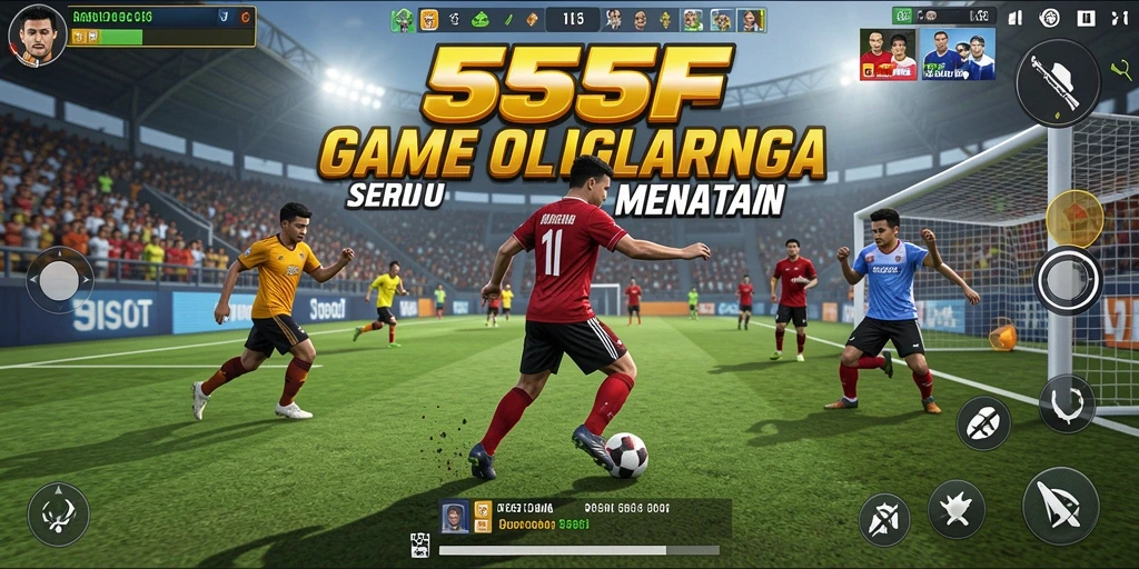 Tampilan gameplay 555F yang menegangkan dan penuh aksi olahraga.