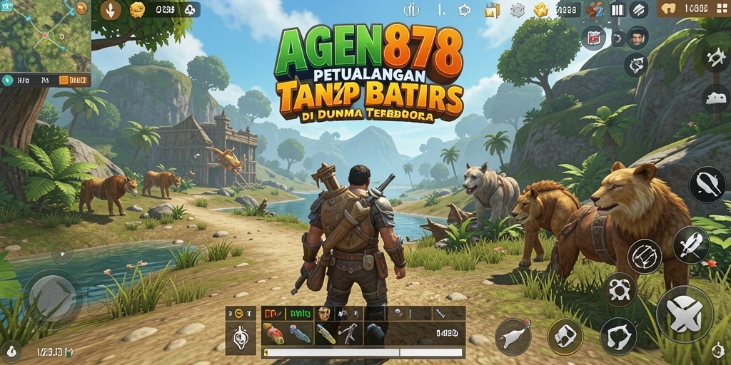 Screenshot gameplay AGEN878 menampilkan petualangan dunia terbuka yang mendebarkan.