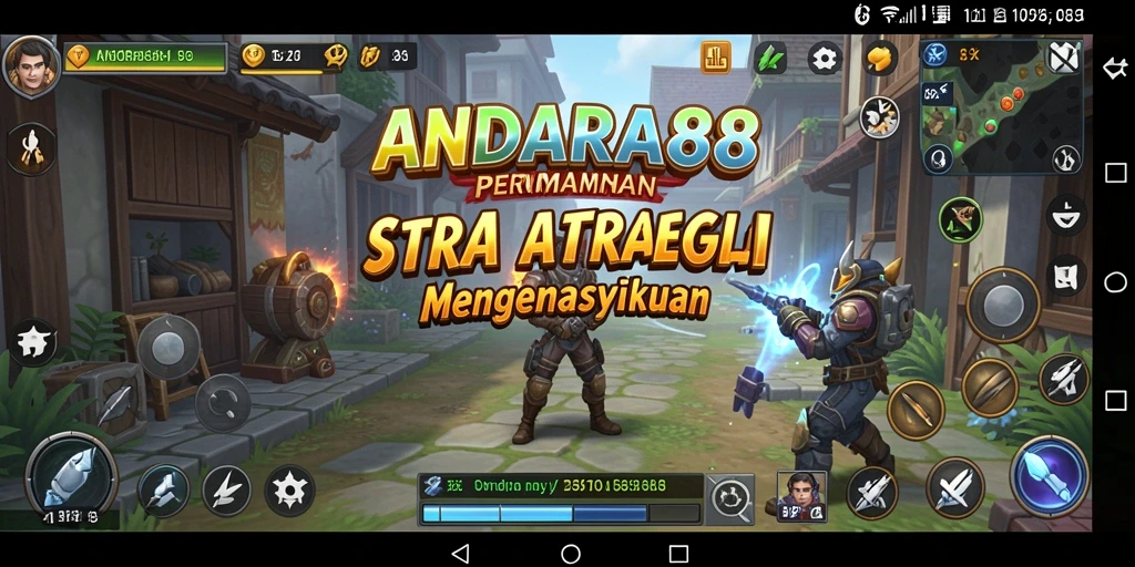 Tangkapan layar gameplay ANDARA88 yang menampilkan pertempuran strategis yang mendebarkan.