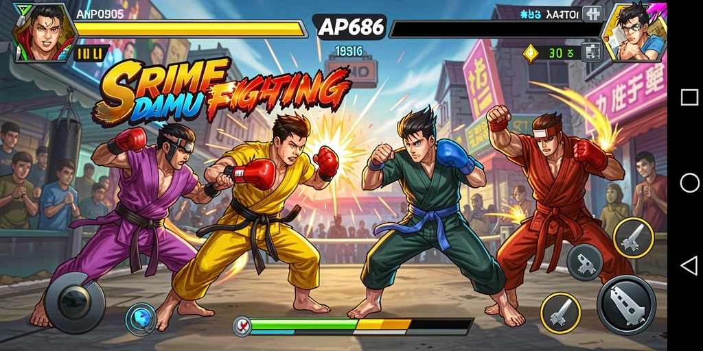 Tampilan menarik dari gameplay pertarungan di AP686.