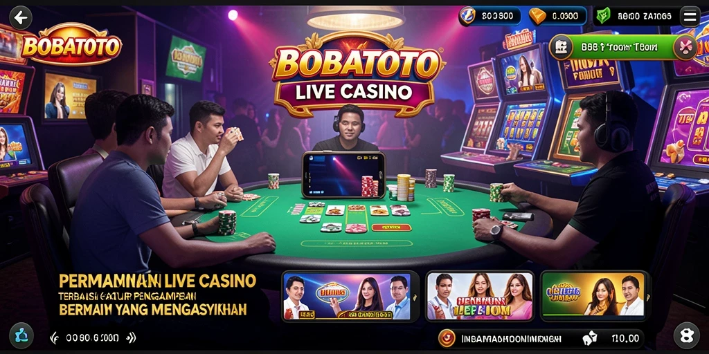 Tampilan gameplay Live Casino yang menarik dan interaktif.