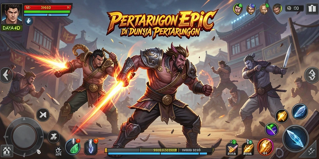 Tangkapan layar memperlihatkan momen pertarungan seru di DAYA4D.