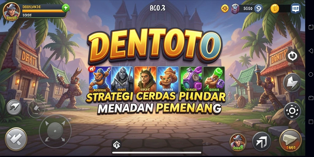 Tampilan gameplay DENTOTO dengan pertarungan strategi yang mendebarkan.