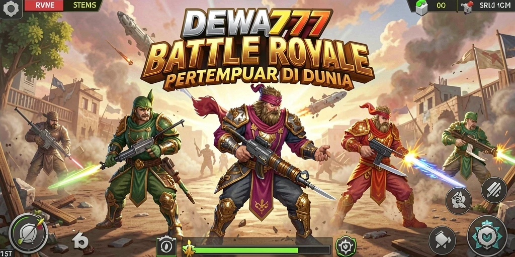 Tangkapan layar menarik dari gameplay Battle Royale di DEWA777.