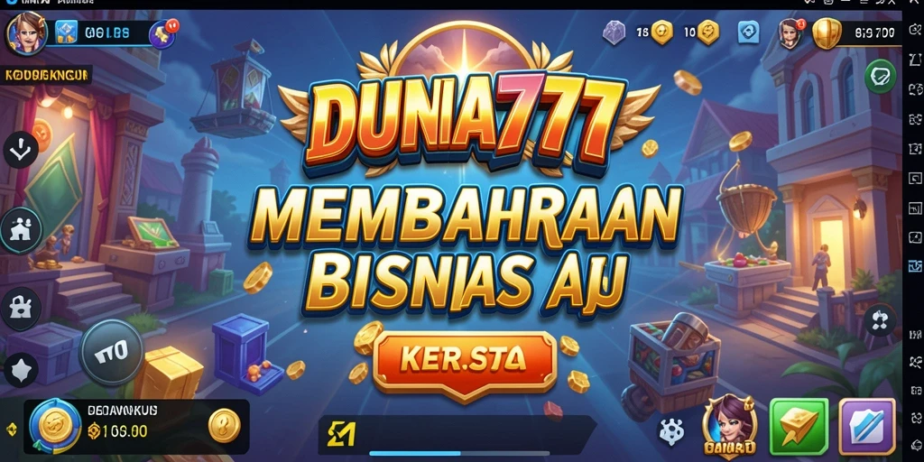Screenshot gameplay DUNIA777 menampilkan pengelolaan bisnis yang kompleks.