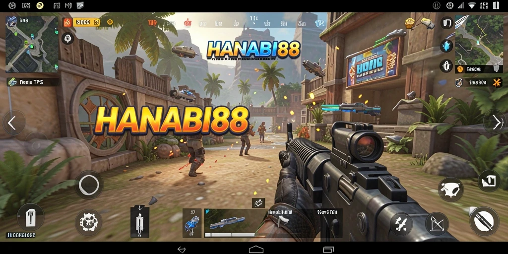 Gameplay seru HANABI88 dengan aksi tembak-menembak cepat.