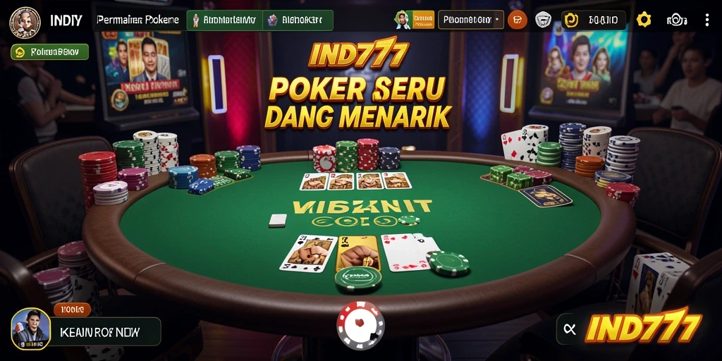 Screenshot gameplay Poker di IND777 yang seru dan interaktif.
