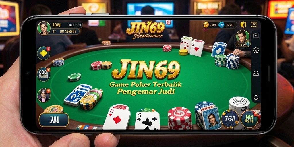 Screenshot gameplay JIN69 menampilkan suasana seru permainan Poker.