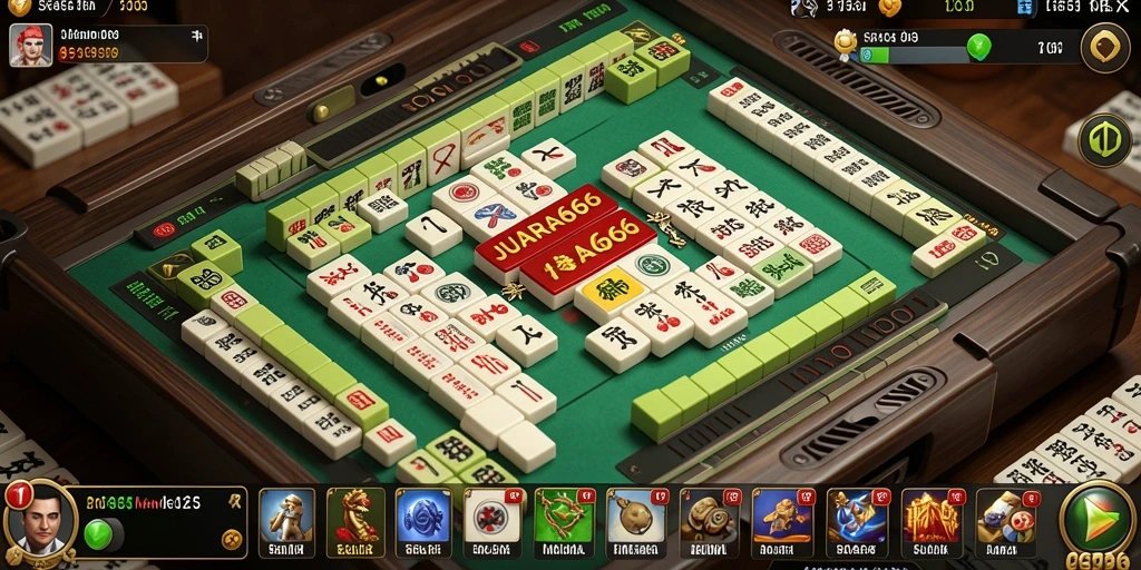 Tampilan permainan Mahjong di JUARA666 dengan grafis menarik.