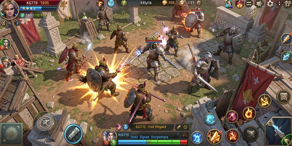 Tangkapan layar menampilkan aksi intens dalam gameplay Battle Royale.