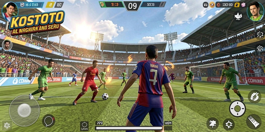 Tampilan gameplay KOSTOTO dengan berbagai olahraga yang seru.