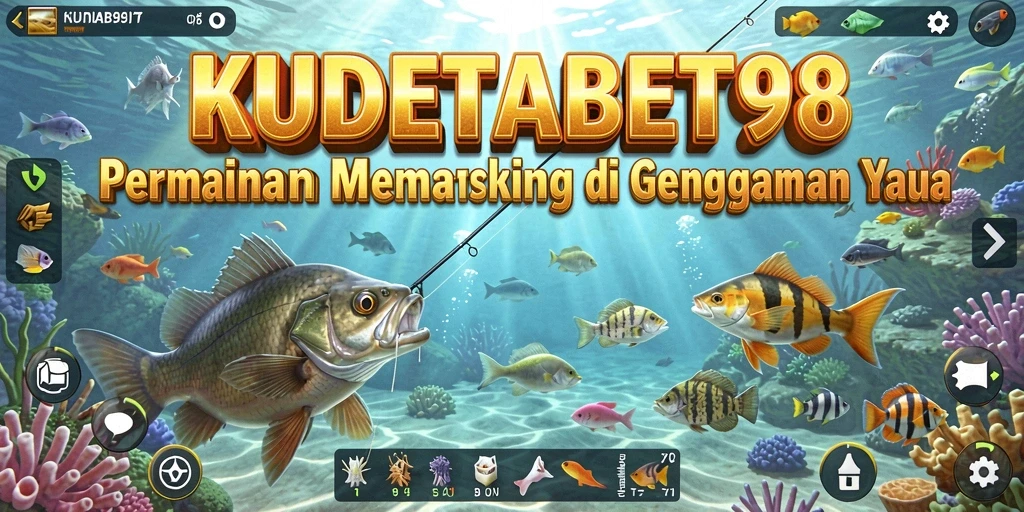 Tampilan gameplay <strong>KUDETABET98</strong> dengan aksi memancing yang mendebarkan.