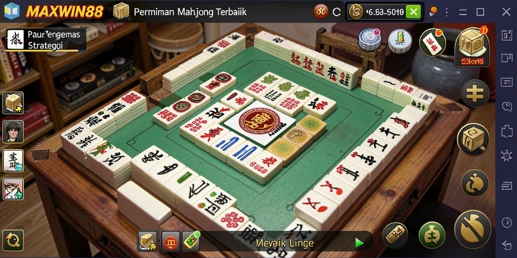 Screenshot gameplay menunjukkan keseruan permainan Mahjong MAXWIN88.