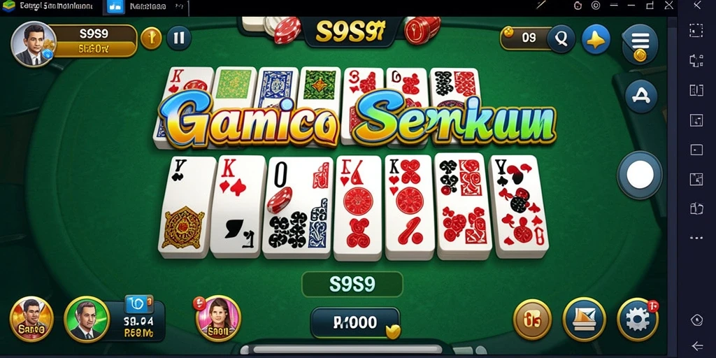 Tampilan gameplay menarik dari S9S9 saat bermain Domino.
