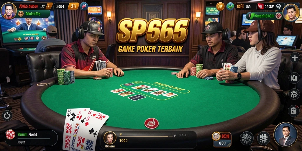 Screenshot dari gameplay SP666 yang menampilkan momen mendebarkan dalam permainan Poker.