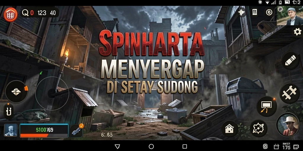 Tangkapan layar yang menunjukkan momen menegangkan dalam gameplay SPINHARTA.