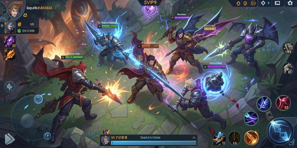 Gameplay MOBA SVIP9 yang seru dan kompetitif