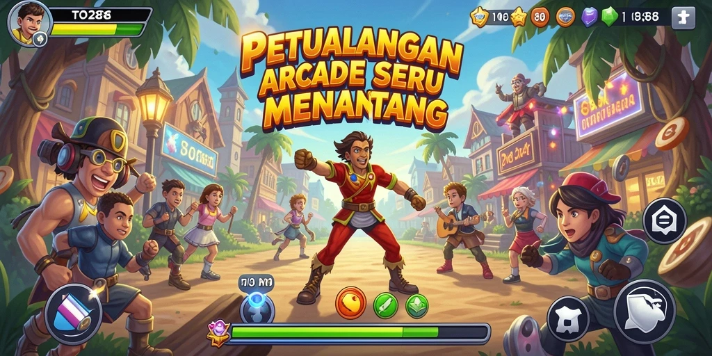 Screenshot gameplay TO288 menampilkan aksi seru dalam permainan arcade.