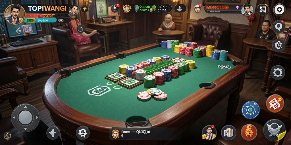 Screenshot gameplay QiuQiu dari TOPIWANGI yang menampilkan keseruan permainan.
