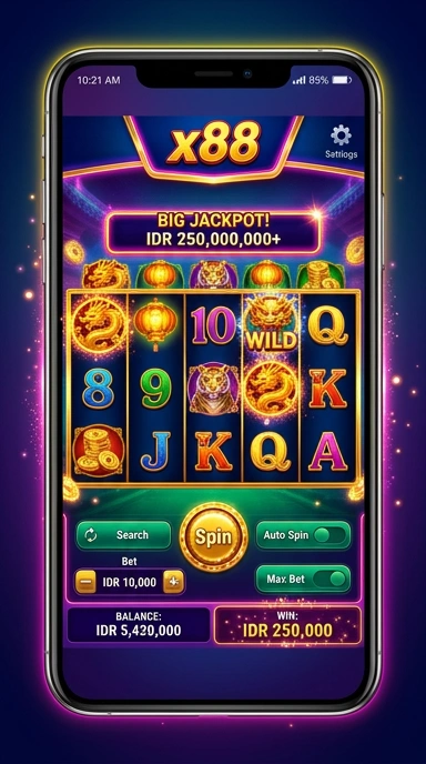 Screenshot menampilkan berbagai kategori aplikasi di x88.